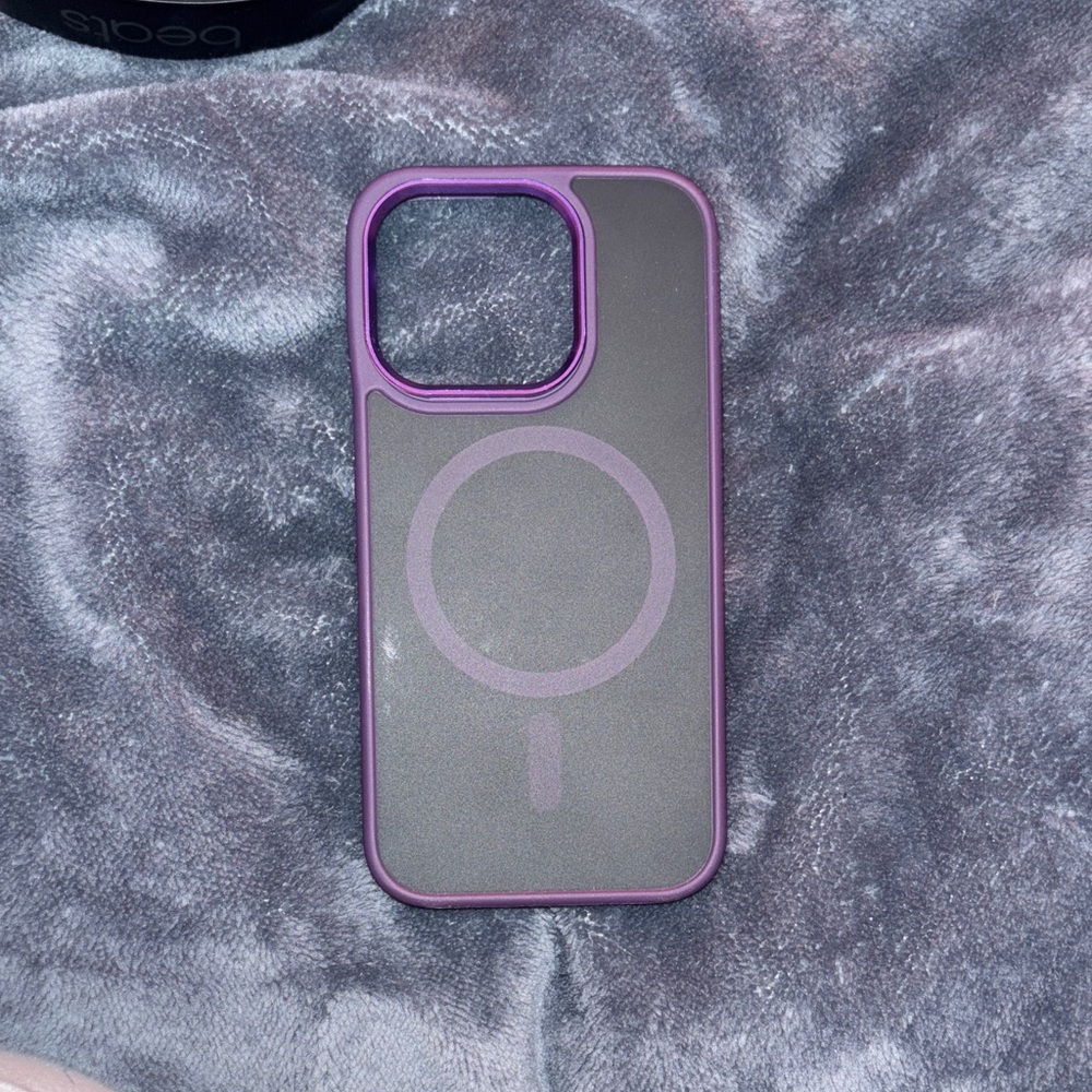 iPhone 15 pro Purple and Gray Phone Case